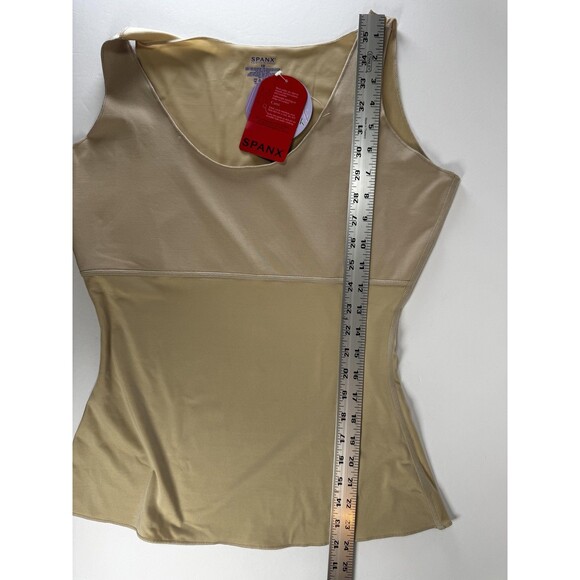 Spanx Hide & Sleek Cami Shapewear Womens 1X Beige Moisture Wicking Tank Top - Picture 9 of 9
